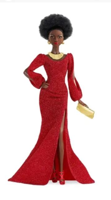 Mattel First Black Barbie Th Anniversary Signature Doll Gold Label