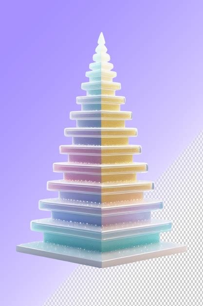 Premium Psd A Multicolored Christmas Tree Is Shown With A Purple