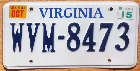 2015 Virginia vg+ - Automobile License Plate Store: Collectible License ...