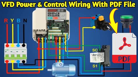 VFD Inverter Power Control Wiring With Auto Manual Selector Switch