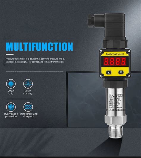 High Quality 304ss 4 20ma 0 5v 0 10v Pressure Sennor Digital Display Led Pressure Transmitter