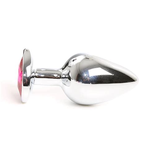 Adult Sex Toys Multiple Color Heart Shaped Stainless Steel Metal Plug