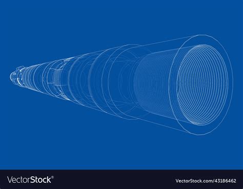 Outline drawing or sketch of cylindrical device Vector Image