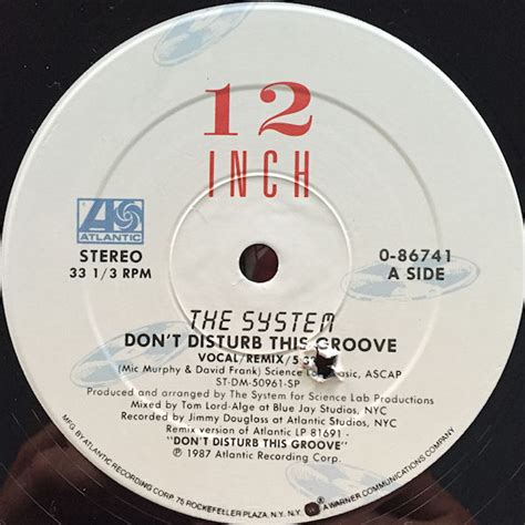 The System Don T Disturb This Groove Vinyl Discogs