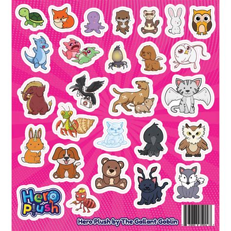 Sticker Sheet Cute Kobolds And Pets The Gallant Goblin