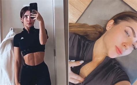 Jade Picon mostra barriga definida e suor após treino pesado na