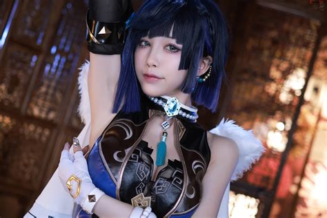 水淼aqua Cosplay Yelan Bunny Genshin Impact 97 Photos Cosplaytele