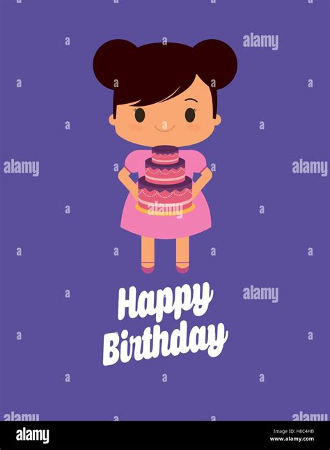 Happy birthday kid cartoon Stock Vector Image & Art - Alamy