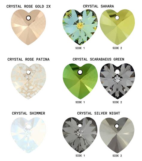 Swarovski Crystal 6228 XILION Heart Pendants Genuine 10mm Etsy Australia