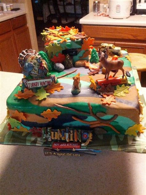 Camouflage Hunting Cake Pineapple Birthday Party Hunting Birthday