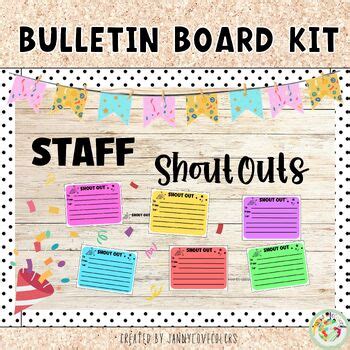 Shout Outs Bulletin Board Kit Printable Notes From Teacher Cards