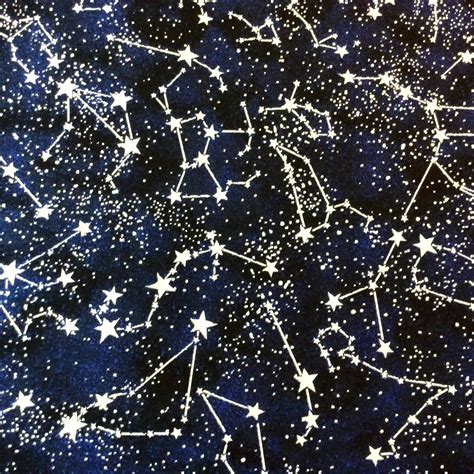 Galaxy Stars Zodiac Constellations Glow In The Dark Space Cotton Quilt