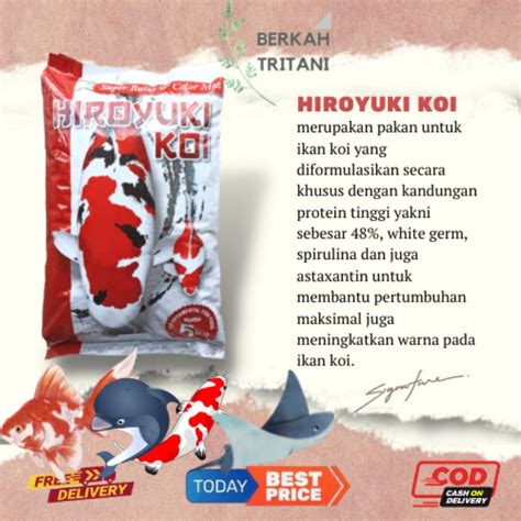 Jual Pakan 1kg Hiroyuki Koi Super Bulky And Color Max Merah Protein