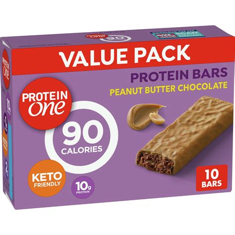 Protein One 90 Calorie Keto Protein Bars Peanut Butter Chocolate 10 Ct