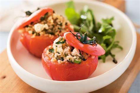 Rice-Stuffed Tomatoes - Nine Recipes