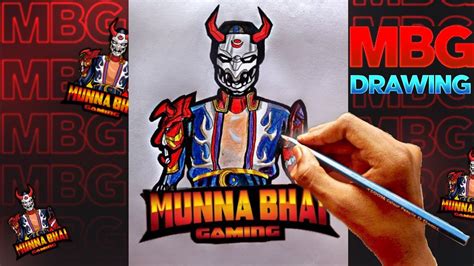 Munna Bhai Gaming Drawing Munna Bhai Gaming Logo Drawing YouTube