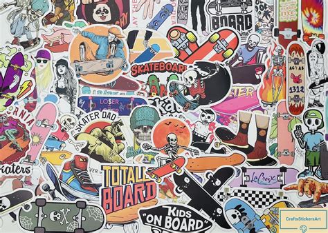 Skateboard Stickers, Skateboarding Vinyl Stickers, 10-50 Pcs Random ...