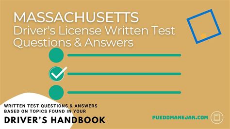 Massachusetts RMV Written Test Questions Answers For Real The MA