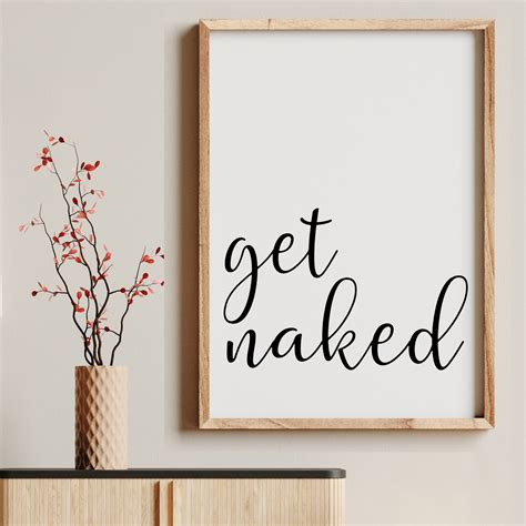 Get Naked Art Print Bathroom Wall Art Funny Bathroom Print Etsy