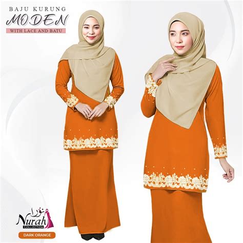 high quality baju kurung modern  front lace iron  shopee malaysia