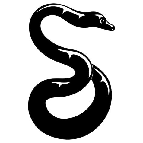 El Clip Art De La Silueta Negra De La Serpiente Vector Premium