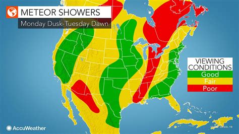 Meteor Shower Visibility Map - Clemmy Cassandry