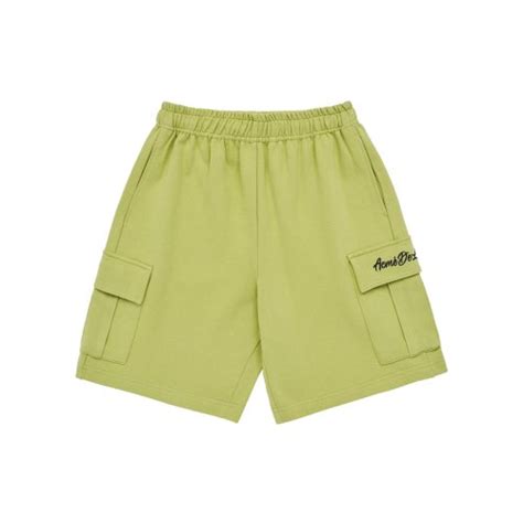 MUSINSA acmé de la vie SCRIPT LOGO PRINTING CARGO SHORT PANTS LIME