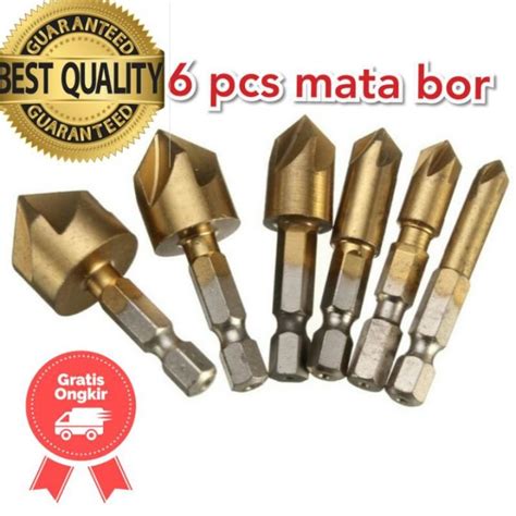 Mata Bor Countersink Hss Titanium Mata Bor Chamfer Drill Mata Bor Kayu