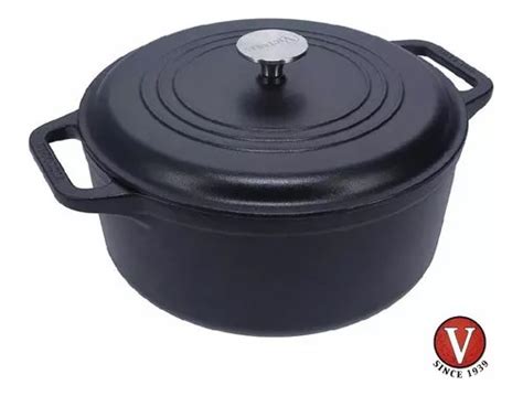 Olla De Hierro Fundido Esmaltado Victoria Qt Negro Mercadolibre