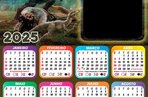 Calendário 2025 Jurassic World Png Imagem Legal