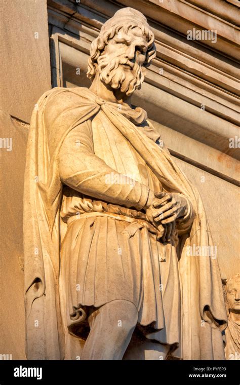 Detail Of The Statues Of The Arch Of Constantine Rome Italy Stock