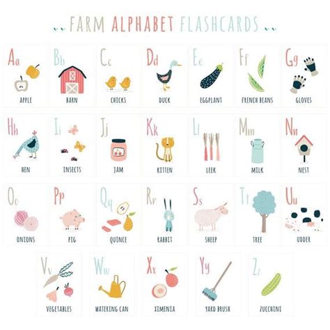 Printable Farm Theme Alphabet Posters Abc Letters Farm Decor Classroom