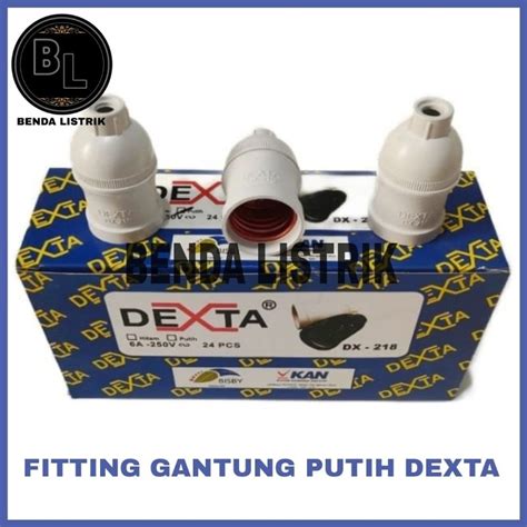 Jual Fitting Gantung Putih Dexta Fiting Gantung E27 Dexta Pitting