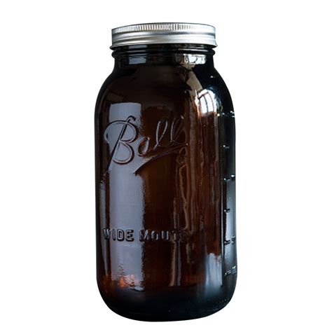 Wholesale Ball Amber Mason Jar 64oz Big Capacity Storage Jar With Matel