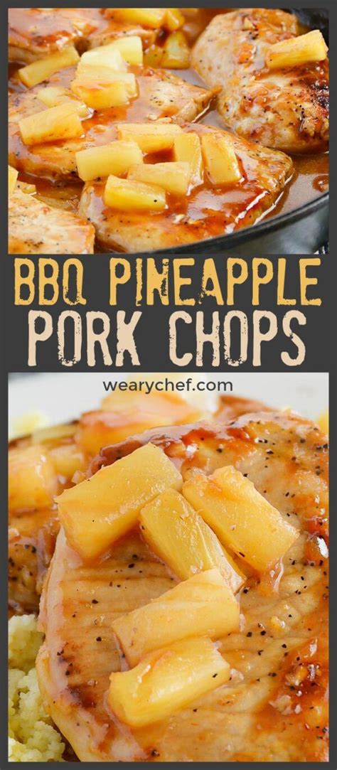 BBQ Pork Chops With Pineapple The Weary Chef