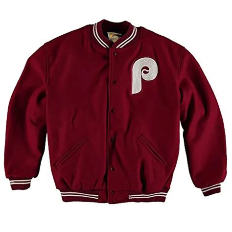 Full Snap Mlb Philadelphia Phillies Varsity Wool Jacket Jacket Makers