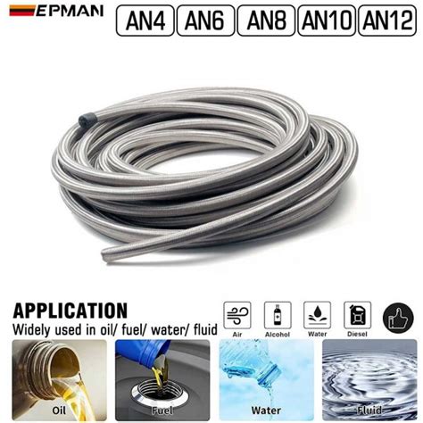 An An An An An Stainless Steel Braided Fuel Hose Stainless