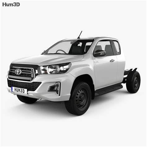 Toyota Hilux Extra Cab Chassis SR 2022 3D model - Download Pickup on ...