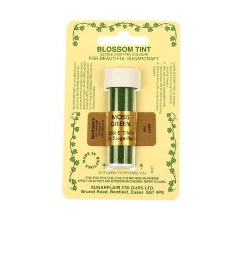 Sugarflair Moss Green Blossom Tints 7ml Edible Colours Sugar Ice