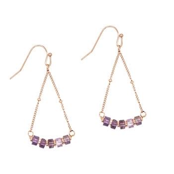 Boucles D Oreilles Femme Amethyste S Maty