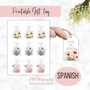 Jw Printable Floral Gift Tags Gift Tags Spanish Pioneer Gifts Jw