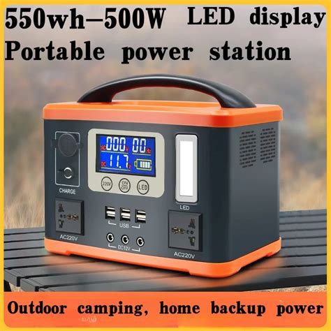 Portable Power Station 500W 30AH 50AH 220v Outdoor Solar Generator With