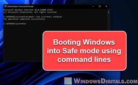 Enter Safe Mode Using Command Prompt In Windows