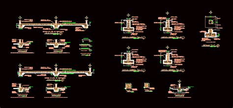 Detalles De Cimentacion En AutoCAD Librería CAD