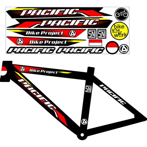 Jual Polet Stiker Motif Lis Cod Sticker Bike Pasipic Variasi Sepedah