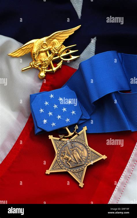 Nahaufnahme Von Medal Of Honor Ausgezeichnet Navy Seals Die Höchste