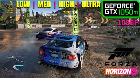 GTX 1050 Ti Forza Horizon 5 1080p Low Medium High Ultra YouTube