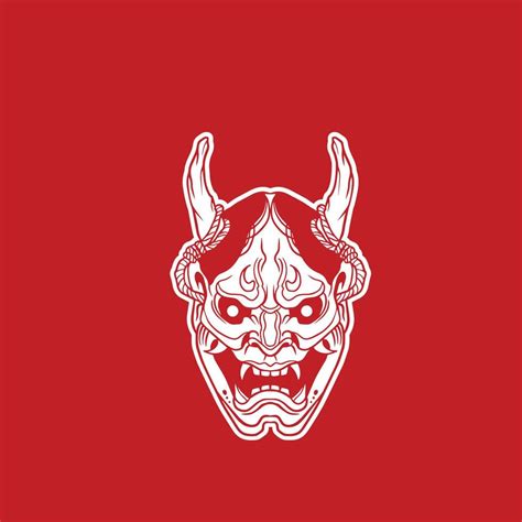 Japanese Demon Oni Mask Logo Design Vector Illustration 20618163 Vector