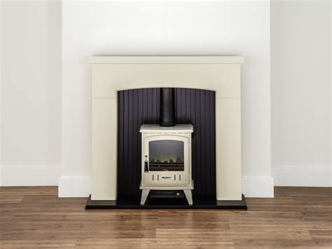 Adam Derwent Stove Suite In Cream With Aviemore Electric Stove In Cream