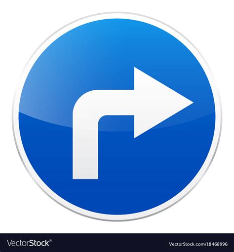 Road blue sign on white background traffic Vector Image